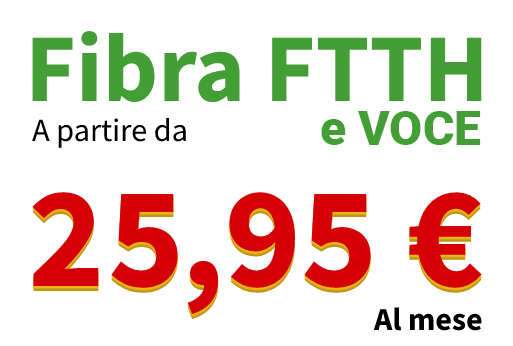 Fibra FTTH a partire da 24,95€
