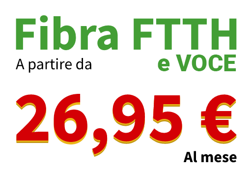 Fibra FTTH a partire da 26,95€