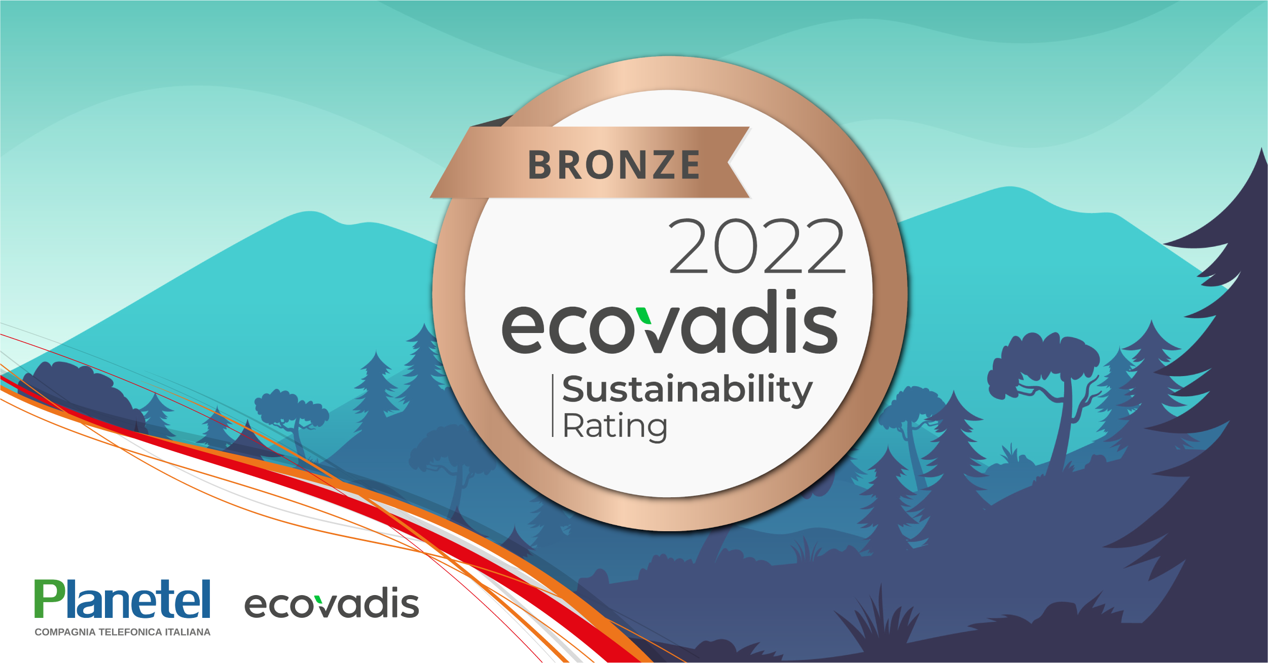 Planetel riceve la medaglia di bronzo da ECOVADIS come riconoscimento del rating di sostenibilità RSI