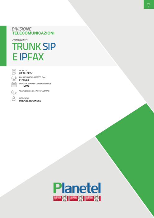 Trunk SIP e IPFax